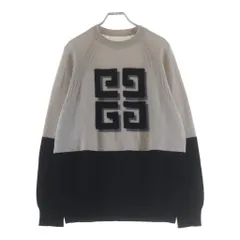 GIVENCHY (ジバンシィ) 23AW フロントロゴ カシミヤニット セーター ホワイト/ブラック BW908N4Z8Wのサムネイル