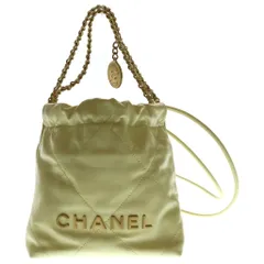 CHANEL (シャネル) シャネル22 ミニバッグ 巾着バッグ ショルダーバッグ ライトイエロー カーフレザー AS3980 ゴールド金具のサムネイル
