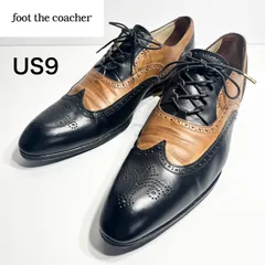【美品】foot the coacher フットザコーチャー ウイングチップ バイカラー クラシックシューズ US9のサムネイル