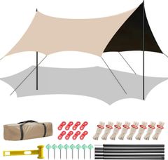 ✨在庫限り✨八角タープ 防水タープ テント 遮光 UPF50+ キャンプ用