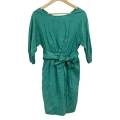 DRESSTERIOR(ドレステリア) ワンピース サイズ36 S レディース美品  - グリーン Vネック/七分袖/ひざ丈のサムネイル