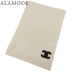CHANEL(シャネル) ココマーク マフラー カシミヤ オフホワイトアイボリー レディース 40802171188【中古】【アラモード】のサムネイル