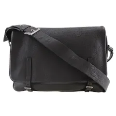 【PRADA】プラダ メッセンジャーバッグ カーフ 茶 メンズ ショルダーバッグ