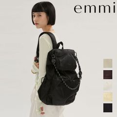 新品未使用】韓国限定 EMIS アウトラインロゴ リュック ダークグレー 