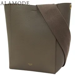 CELINE(セリーヌ) サングルバケット スモール ショルダーバッグ 肩掛け トート カーフ スリ グレージュ ゴールド金具 レディース 40802181449【中古】【アラモード】のサムネイル