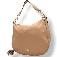 美品☆COACHコーチ オールレザー 2way ハーレーホーボー ベージュ 