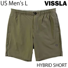 【USED／USメンズL】VISSLA ハイブリッド ショーツ カーキのサムネイル