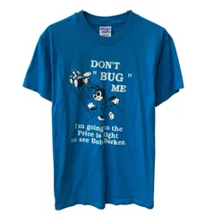 90s USA製 Hanes 半袖 プリントTシャツ M ライトブルー ヘインズ プルオーバー 90年代 ビッグプリント カットソー 夏物 a806-5819のサムネイル