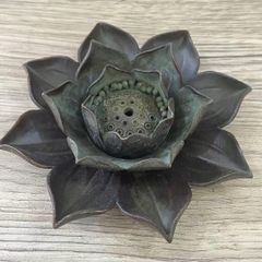 時代 古銅 蓮型 蓮花 蝸牛 筆洗い - メルカリ
