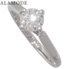 [2023 Warranty Included] MIKIMOTO D0.47 Diamond Ring, Platinum Pt950, 4.0g, Ring, Accessory, Jewelry, 1PD (1-point diamond), Size 9 (49), Silver, Women's, 40802176615 [Used] [Alamode]