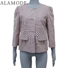 VALENTINO(ヴァレンティノ) ギンガムチェック ジャケット アパレル ファッション レッド・ヴァレンティノ 42 コットン ポリウレタン ピンク ネイビー紺 レディース 40802168983【中古】【アラモード】のサムネイル