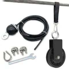 SALUDABLE 滑車 ワイヤーロープ 筋トレグッズ 器具 プーリー トレーニング ジム 荷揚げ (ワイヤーロープ(3 セール