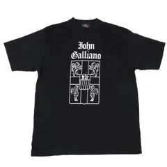 ジョンガリアーノJohn Galliano ロゴプリントTシャツ 黒L位のサムネイル