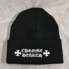 CHROME HEARTS ニット帽 ビーニー ブラック - メルカリ
