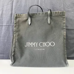 □【値下げ交渉可能】JIMMY CHOO ジミーチュウ キャンバストート トートバッグ ハンドバッグ ブラック