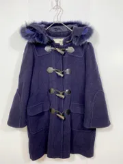 Kaon カオン フォックスファー付ベルスリーブダッフル コート sizeM/濃紺 ◆■レディースのサムネイル