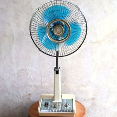 SANYO レトロ 扇風機 ブルー羽根 本体 - メルカリ