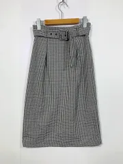PROPORTION プロポーション ボディドレッシング 121-0120024 ベルト付き 千鳥柄 タイト スカート size2S/黒×白 ■■レディースのサムネイル