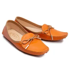 トッズTOD'S リボン装飾レザードライビングシューズ オレンジ37(23位)のサムネイル