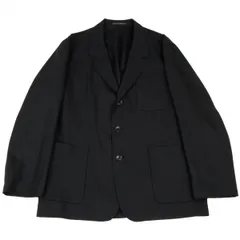 ワイズフォーメンY's for men ウールピンストライプパッチポケットジャケット 黒3のサムネイル