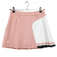ルコックゴルフ スカート ピンク×白 一部プリーツ ストレッチ 内側インナーパンツ レディース 7 ゴルフウェア le coq sportifのサムネイル