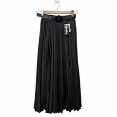 未使用品 MARY QUANT マリークワント ベルト付き プリーツスカート 224-204701-010-3 ブラック系 ポリエステル サイズM 66112のサムネイル