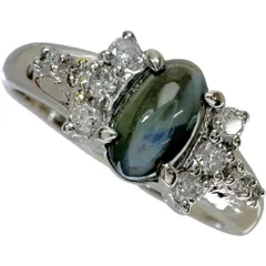16号 アレキサンドライトキャッツアイ 1.026ct ダイヤモンド 0.23ct リング・指輪 Pt900プラチナ 4.5g レディース 【中古】【真子質店】【NN】