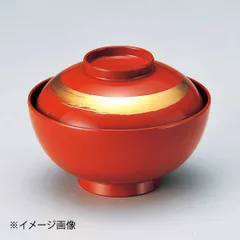 【新品】[TA]4.5寸仙才雑煮椀 朱内朱一筆 身・蓋のサムネイル