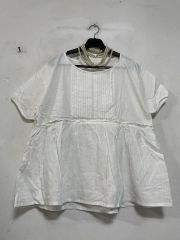 美品！萌 リネンブラウス異素材組み合わせめちゃ可愛い♡売り切り 