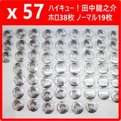 【57個セット】 ハイキュー！！ トレーディング缶バッジ 田中龍之介 ホロ38枚 ノーマル19枚セット 痛バ用に 429f13のサムネイル