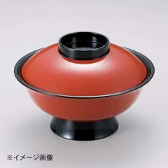【新品】[TA]低型大名椀 朱つば黒7寸