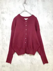OPAQUE.CLIP オペークドットクリップ 637-35029 コットンリブ スナップボタン カーディガン size38/M/ワインレッド ■■レディースのサムネイル