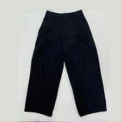 UNIQLO ユニクロ ブラッシュドジャージータックワイドパンツ ブラック Sサイズ 〇◇・◇〇