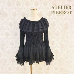 ATELIER PIERROT シスタードレス アトリエピエロ半袖 パフスリーブ