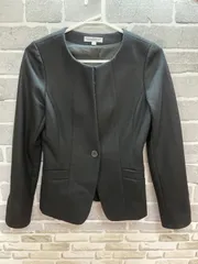 【B2-42】◇NARACAMICIE サイズO ノーカラージャケット　ブラックのサムネイル