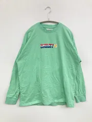 SMILEY FACE スマイリーフェイス Tシャツ/カットソー 46 ライトグリーン 前面プリント バックプリント ブランドロゴ ミドル丈 長袖 クルーネック(丸首) メンズ レディースのサムネイル