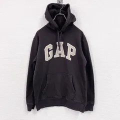 GAP　ギャップ　スウェットパーカー/フーディー　デカロゴ　茶色　ブラウン　XSサイズ　古着【値引き交渉OK！】
