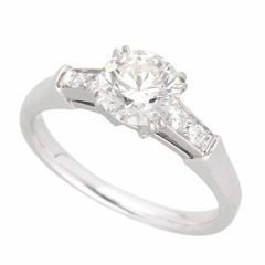 ハリーウィンストン リング ダイヤ 0.71ct トリスト 13.5号 鑑定書 