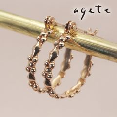 agete ツイストフープピアス - メルカリ
