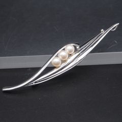 美品】高島屋 Takashimaya 本真珠 パールブローチ SILVER刻印 - メルカリ