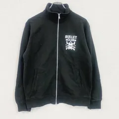 KING OF SPORTS　新日本プロレス　トラックジャケット/ジャージ　スカル　骸骨　ワンポイント　黒　ブラック　Lサイズ　古着【値引き交渉OK！】のサムネイル