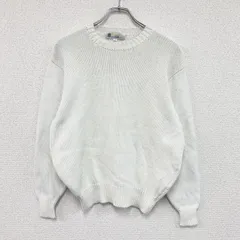 Aquascutum　アクアスキュータム　コットンニットセーター　白　ホワイト　Lサイズ　古着【値引き交渉OK！】のサムネイル
