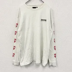 THRASHER　スラッシャー　長袖プリントTシャツ/ロンT　白　ホワイト　Lサイズ　古着【値引き交渉OK！】のサムネイル