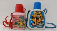 現状品】懐かしい水筒 2個セット タイガー青・Dr.スランプアラレちゃん
