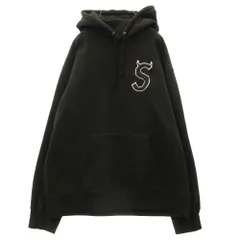 Supreme シュプリーム 22AW S Logo Hooded Sweatshirt デビル ツノ Sロゴ エスロゴ刺繍 プルオーバーパーカー フーディ ブラック系 L【中古】のサムネイル