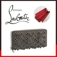 新品 未使用 クリスチャンルブタン パネトーネ ラウンドファスナー長財布 グレー【Christian Louboutin】ジップアラウンドウォレットのサムネイル