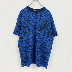 mercibeaucoup　メルシーボークー　半袖Tシャツ　カモフラ　青　ブルー　黒　ブラック　6サイズ　古着　【値引き交渉OK！】のサムネイル