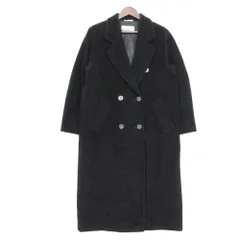 MAX MARA マックスマーラ チェスターコート 白タグ カシミヤ混 ダブルブレスト ロング コート ジャケット ブルゾン アウター上着 ブラック 40【M】 レディース 【中古】のサムネイル