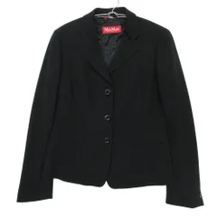 MAX MARA マックスマーラ テーラードジャケット ステュディオ アウター 3B トリアセテート ノーベント 総裏地 ブラック 44【XL】 レディース 【中古】のサムネイル