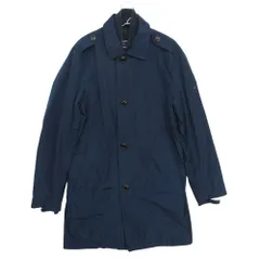 TOMMY HILFIGER トミーヒルフィガー ステンカラーコート ナイロン ジャケット ブルゾン フルジップ ジャンパー アウター 上着 ネイビー S メンズ 【中古】